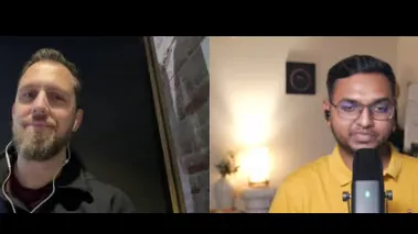 Justin Garrison and me on a split-screen call